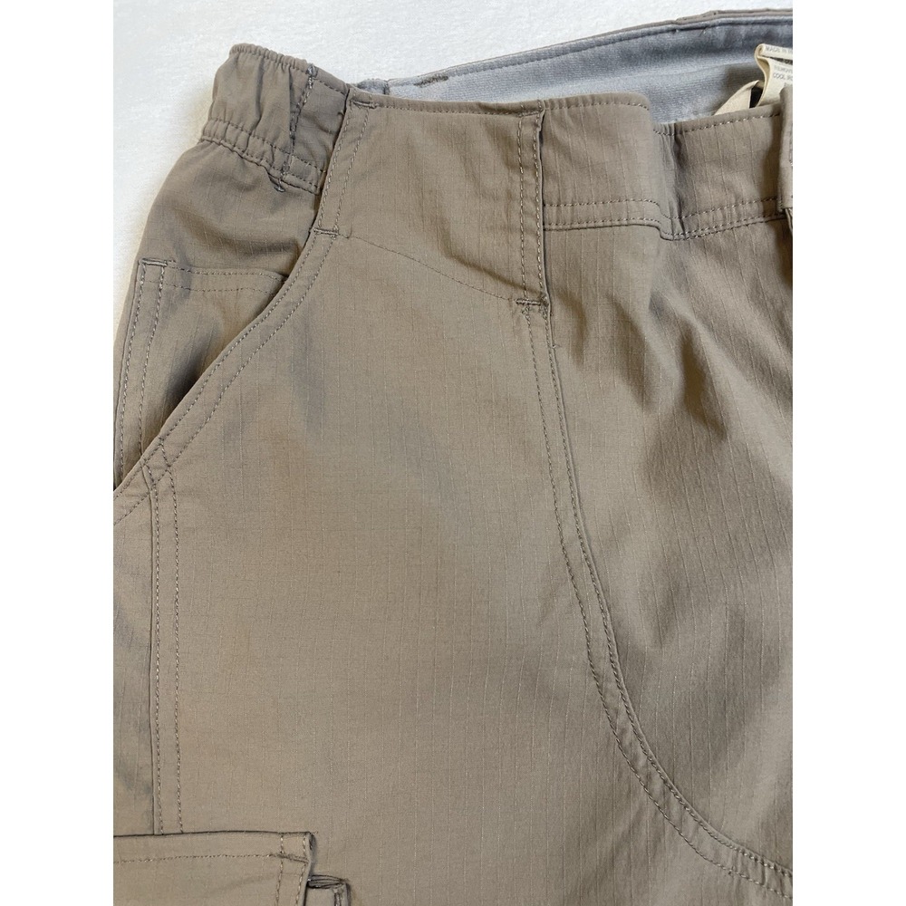 Duluth Trading Carpenter Pants 14x31" Curvesetter Elastic Waistband Cargo Khaki - Picture 4 of 16
